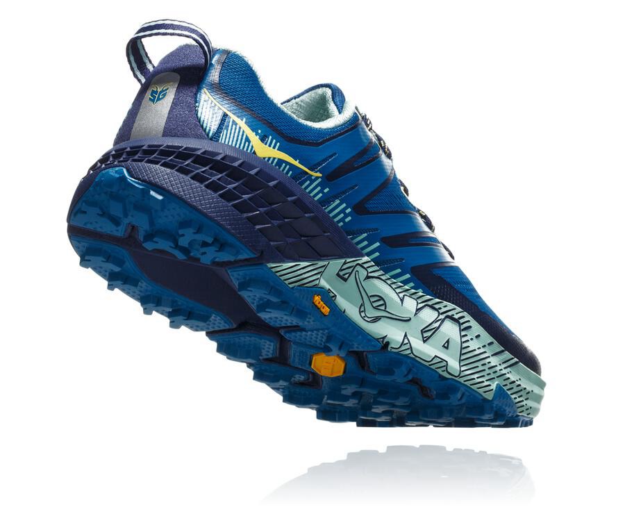 Hoka One One Womens Trail Shoes - Speedgoat 3 - Blue - VJNX06592